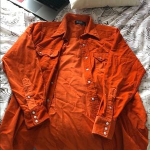 Ralph Lauren oversized corduroy button up shirt